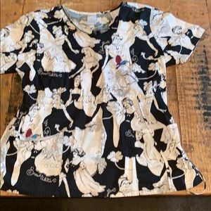 Disney Princess scrub top